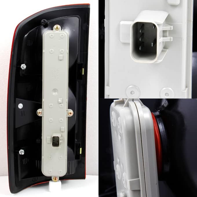 AKKON – Para Dodge Ram 1500  2500  3500 Pickup Truck Red Clear Rear Lights Reemplazo con par de placa de circuito