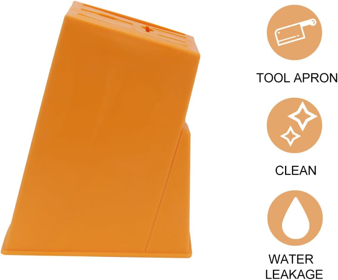 OSALADI Juegos de comedor Bloque de cuchillos de cocina de plástico Soporte para cuchillos Organizador de almacenamiento de cuchillos de cocina