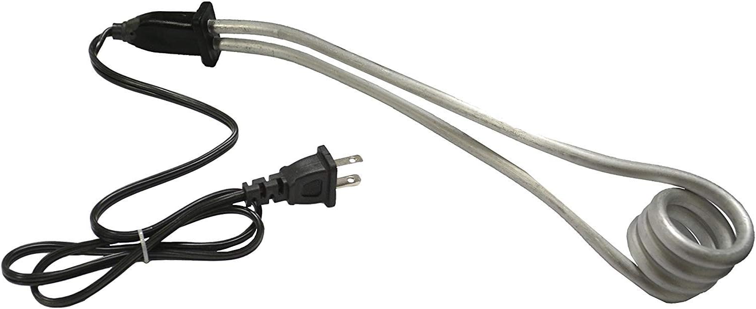 Calentador de agua de 120V-2000W  Caldera eléctrica portátil de elementos de inmersión  35 litros  1 año de garantía