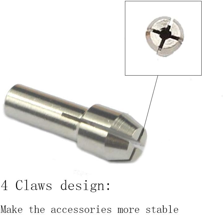 8 accesorios para herramientas rotativas  Portabrocas de latón con pinza de acero inoxidable brillante duradero para herramientas rotativas Dremel,