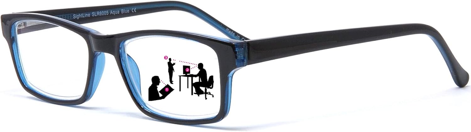 Sightline Gafas de lectura progresivas multifocales para hombres y mujeres de ajuste estrecho a regular 6005