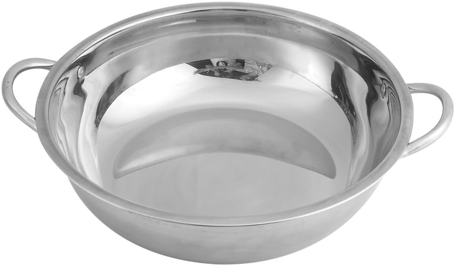 Sartén de cocina de acero inoxidable, olla de inducción de 12 pulgadas, olla de chef con doble asa, sartén para saltear para lavavajillas y horno