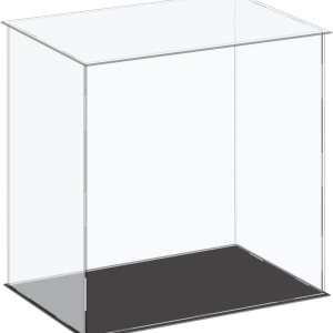 MECCANIXITY Vitrina de acrílico, caja de plástico, caja de almacenamiento, transparente, pequeña, a prueba de polvo, 14.1 x 8.2 x 14 pulgadas para MECCANIXITY Vitrina de acrílico, caja de plástico, caja de almacenamiento, transparente, pequeña, a prueba de polvo, 14.1 x 8.2 x 14 pulgadas para
