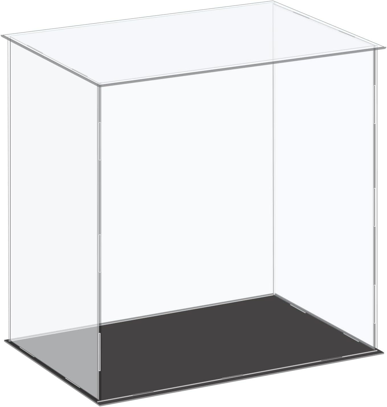 MECCANIXITY Vitrina de acrílico, caja de plástico, caja de almacenamiento, transparente, pequeña, a prueba de polvo, 14.1 x 8.2 x 14 pulgadas para