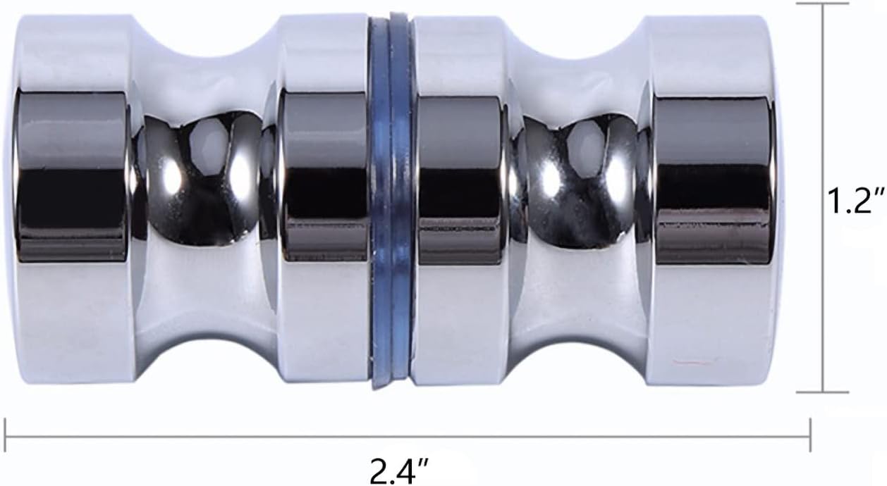 Manija de puerta de cristal, manija de un solo orificio de aleación de aluminio de 2.4 pulgadas, manija cilíndrica sólida para puerta corrediza de
