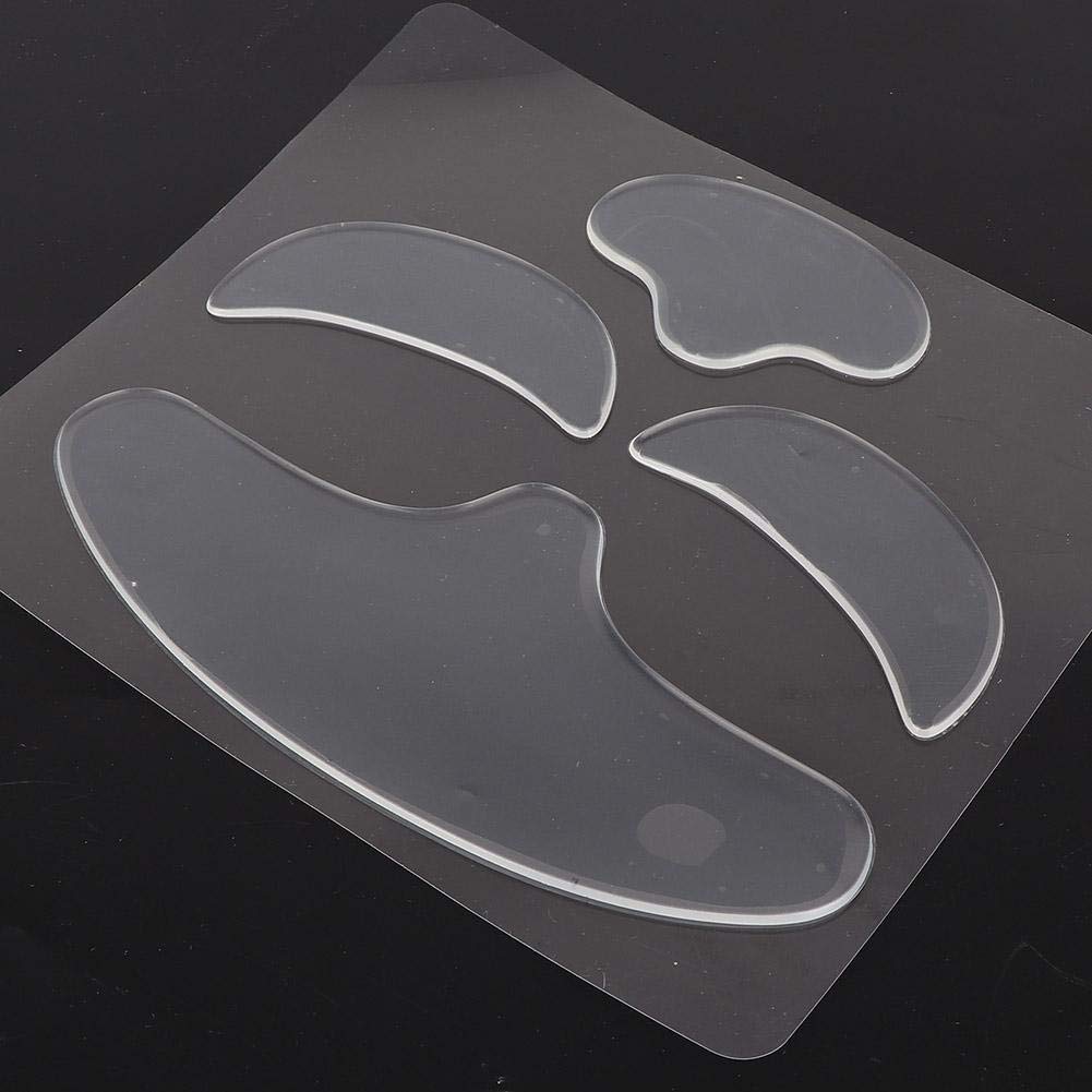 4 parches antiarrugas de silicona, reutilizables para frente y barbilla, almohadillas antiarrugas de silicona para el cuidado de la piel,