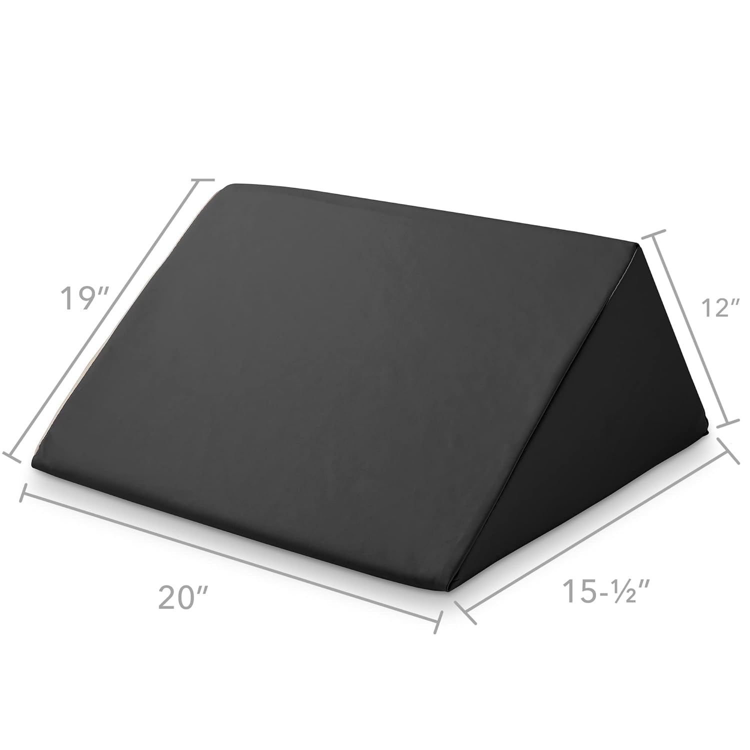 Saloniture Cojín de mesa de masaje con cuña triangular, extra grande, 19 x 12 x 20 x 15.5 pulgadas, color negro