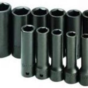 SK Hand Tools 4041 Juego de llaves de vaso de impacto fraccionario profundo de 11 piezas de 12 pulgada de 6 puntos SK Hand Tools 4041 Juego de llaves de vaso de impacto fraccionario profundo de 11 piezas de 12 pulgada de 6 puntos