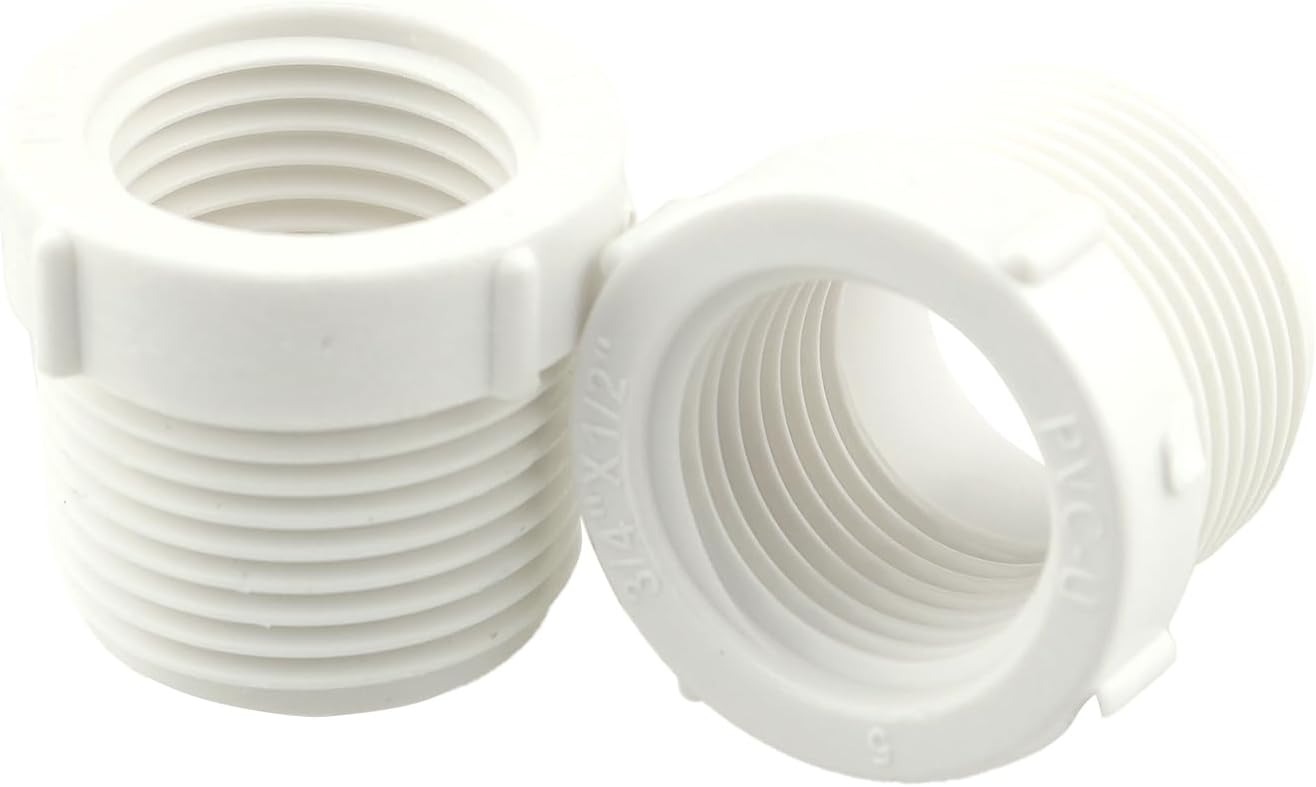 10 unids 34 “rosca macho a 12” hembra buje reductor de rosca para accesorios de tubería de PVC