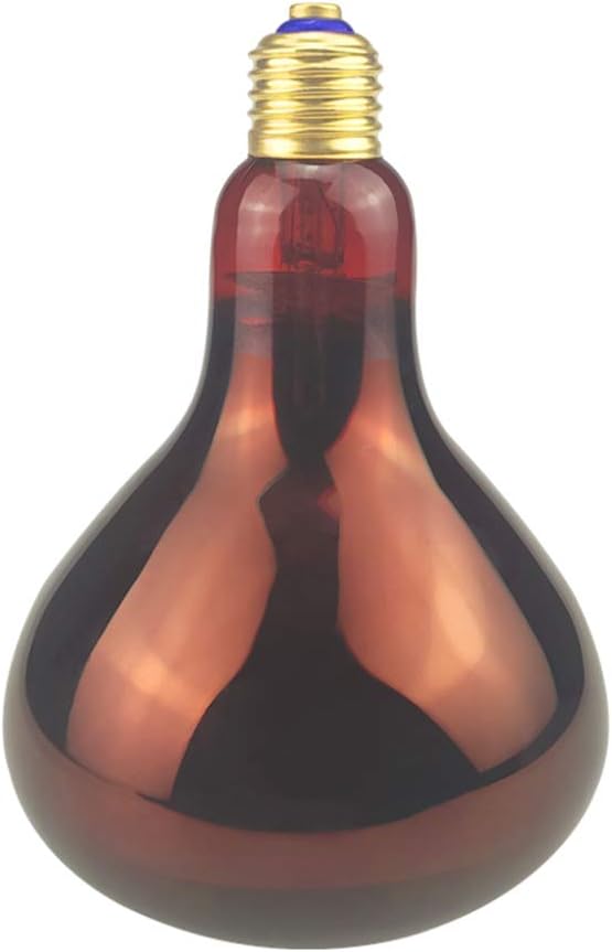 Bombillas infrarrojas R40125 vatios de vidrio rojo tostado para reptiles, baño, granja, mascota, pollitos, uso de calefacción de fisioterapia, base