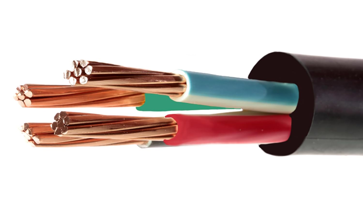 Iron Box Cable de alimentación portátil de 100 pies, 64 SOOW de alta resistencia, 600 V, cable eléctrico flexible de 50 A, calibre 6, 4 conductores,