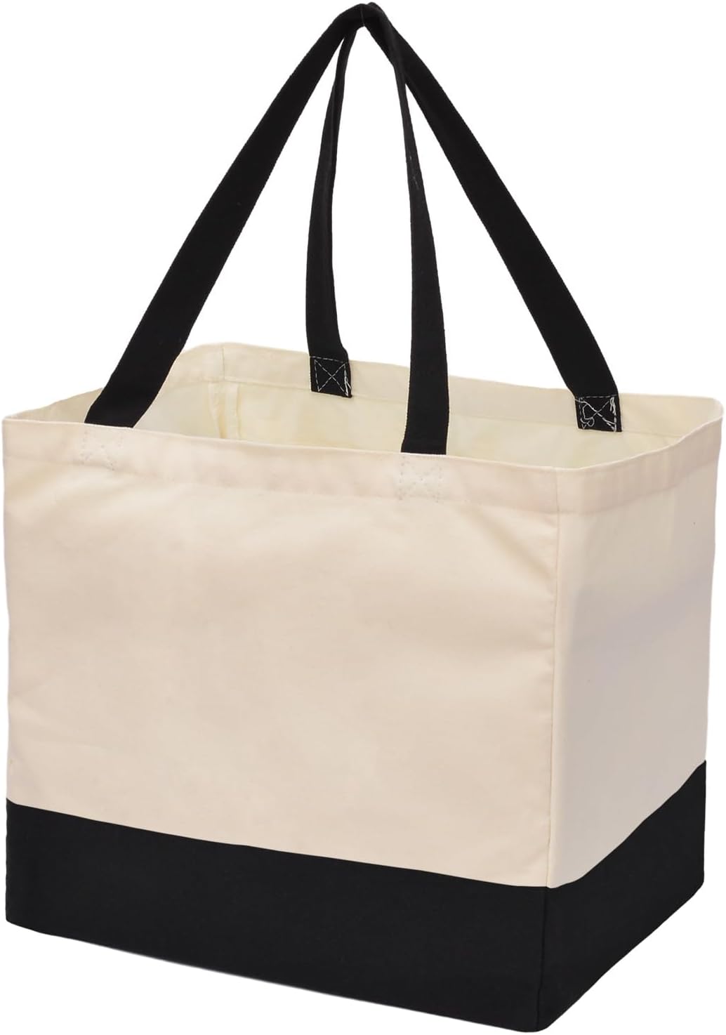 Bolsas de lona reutilizables para comestibles, resistentes, de 8.3 galones, plegable, grande, de lona con asas, capacidad para 60 libras, bolsas de