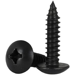 70 tornillos de madera M5 x 1.575 in con cabeza de truss Phillips negros, tornillos de cabeza de hongo cruzados autorroscantes para muebles, 70 tornillos de madera M5 x 1.575 in con cabeza de truss Phillips negros, tornillos de cabeza de hongo cruzados autorroscantes para muebles,