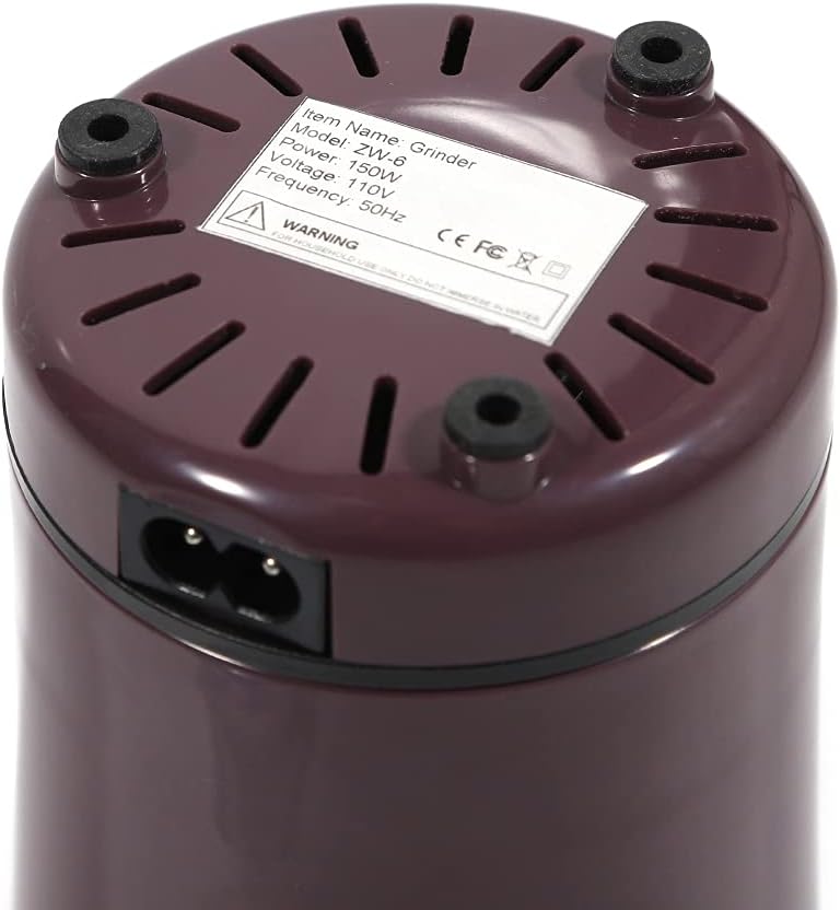 Molinillo de café eléctrico, molienda rápida de cuchillas para granos de café, especias, nueces de hierbas, granos, control de un solo toque, hoja