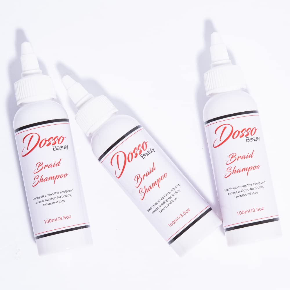 Champú para trenzas, 3.4 fl oz3.5 oz, orgánico, con aroma a vainilla, limpiador del cuero cabelludo, alternativa perfecta para un enjuague ACV, para