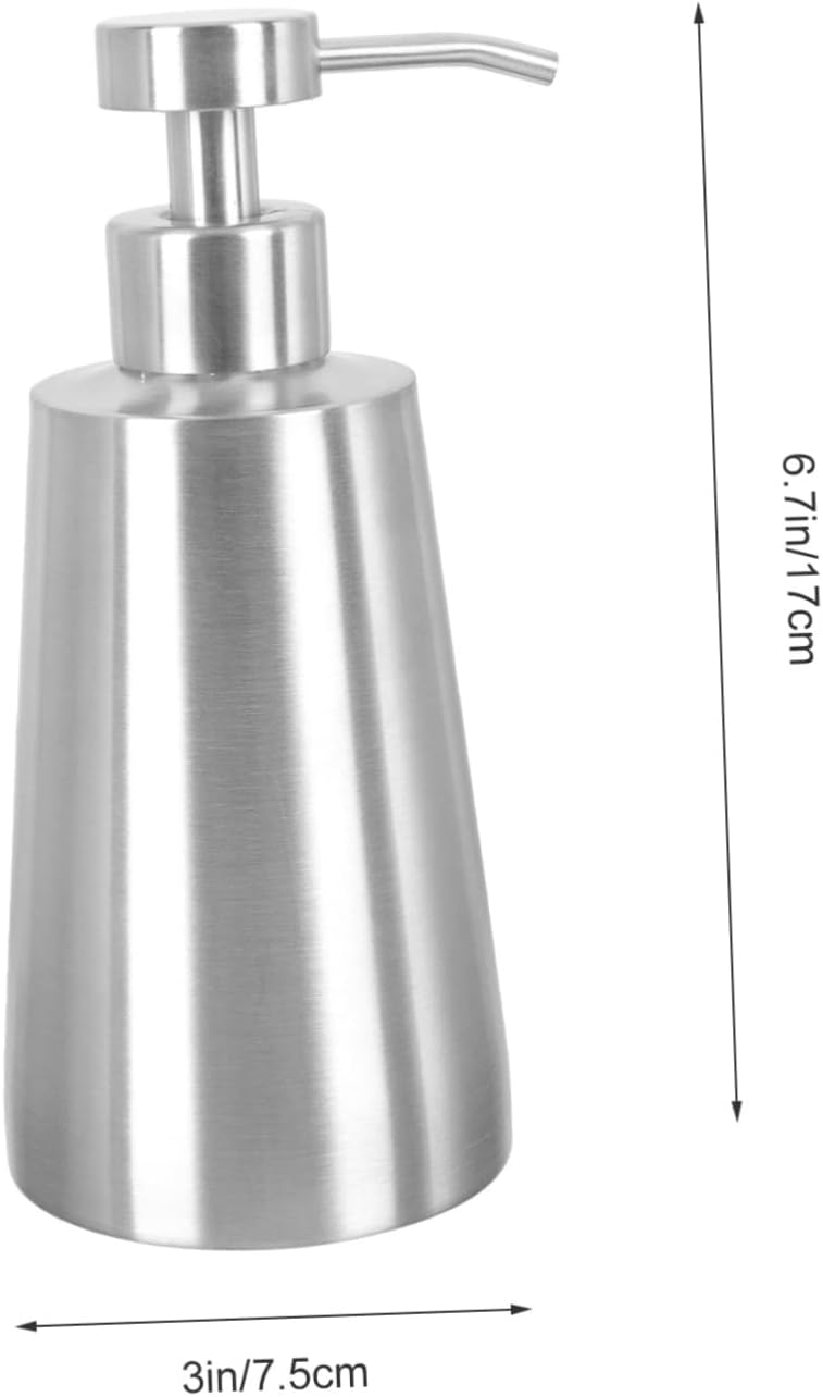 FOMIYES Botella de espuma de metal para lavar platos, botella de espuma de jabón líquido, botella de bomba de jabón líquido, botella dispensador de