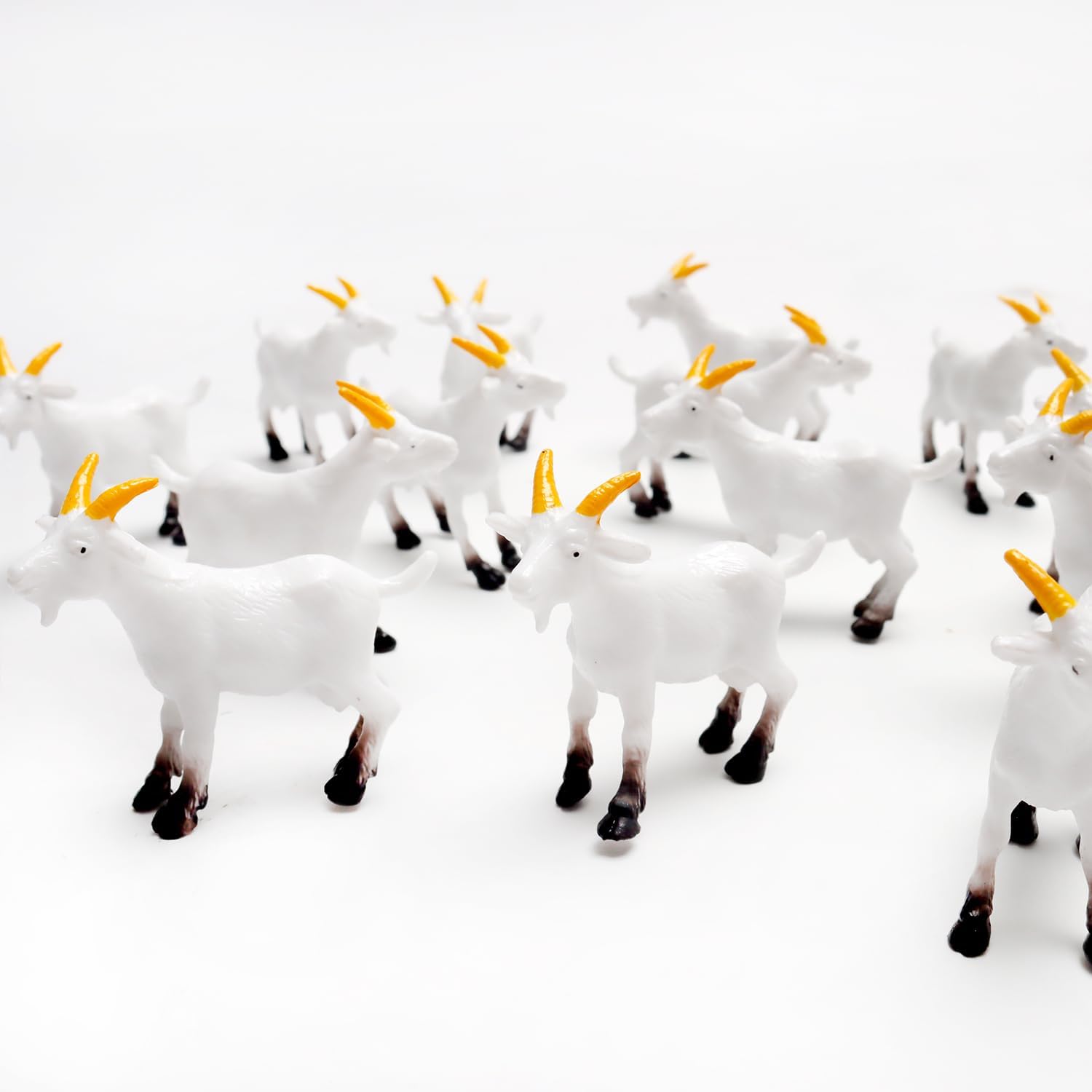 25 figuras miniatura de cabra en miniatura, de cordero, de resina, de cordero, modelo de animales de granja de plástico, para suculentas, maceta,