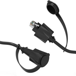 Cable de conexión industrial para exteriores de 3 pies Cat.6 SFTP CMX, relleno de gel, 26 AWG, con tapa antipolvo de 3.0 ft, cable de red Gigabit Cable de conexión industrial para exteriores de 3 pies Cat.6 SFTP CMX, relleno de gel, 26 AWG, con tapa antipolvo de 3.0 ft, cable de red Gigabit