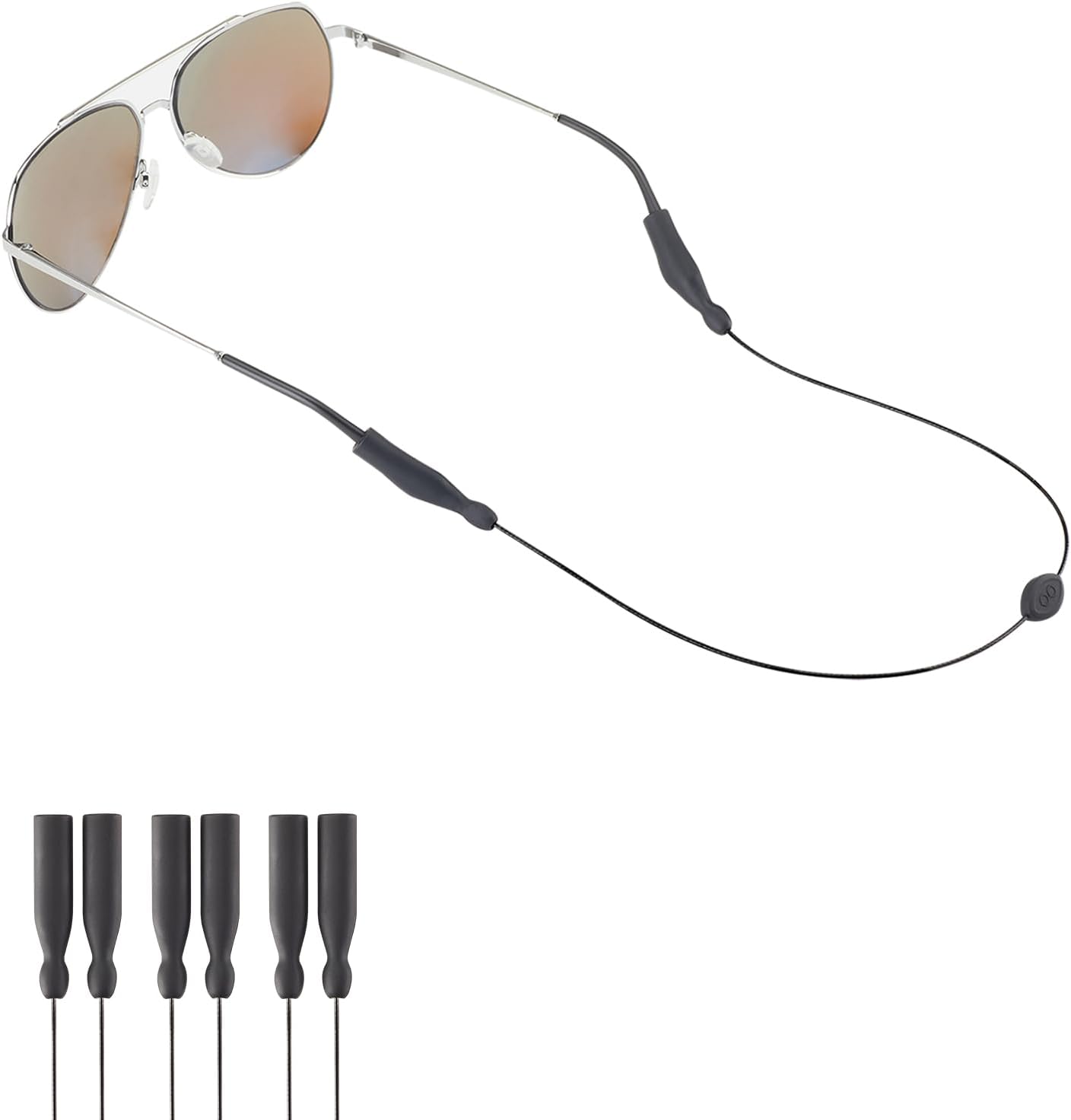 Omnful Correa para lentes  Correa para lentes de sol, retenedor de gafas, sin cola de alambre, correas para gafas, para hombres, mujeres y niños (3