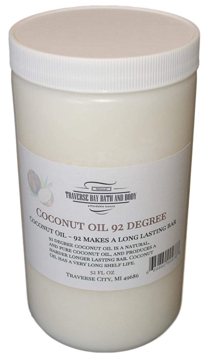 Aceite de coco 92 Suministros para hacer jabón. Proyectos de bricolaje de 32 onzas líquidas.