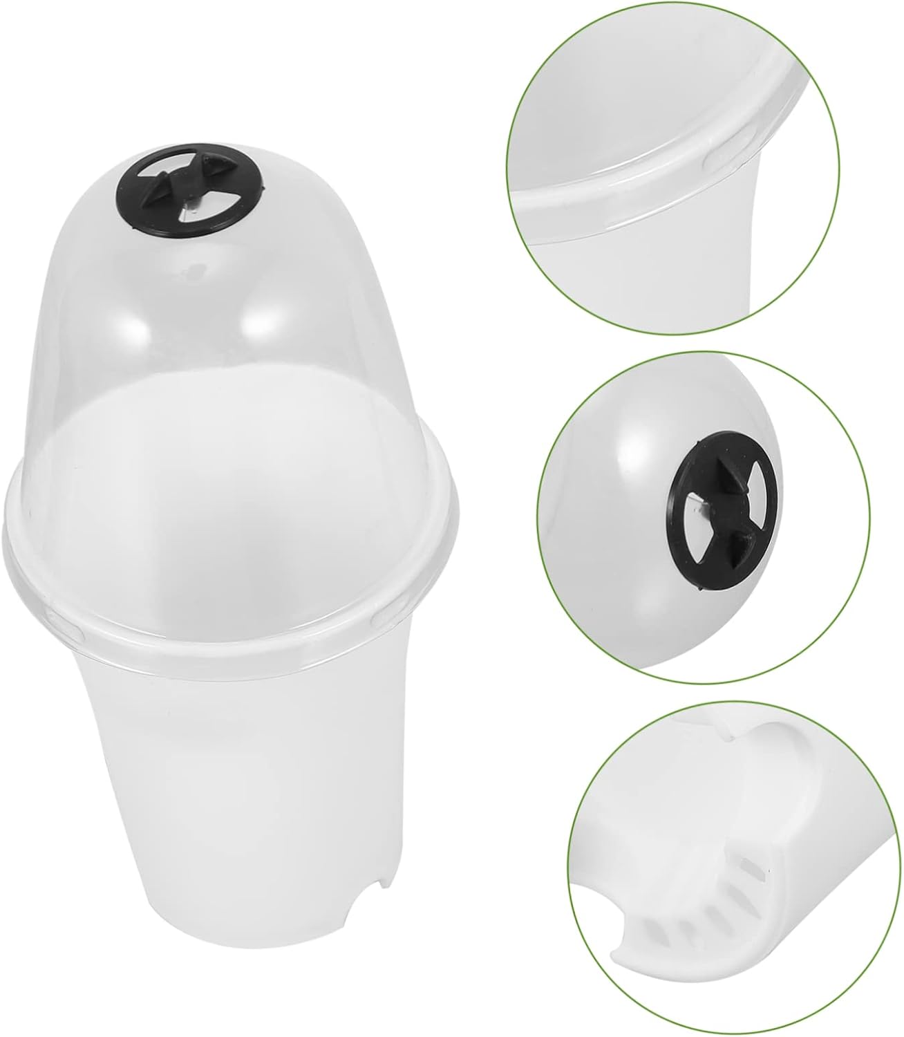 Yardwe 6 piezas de cubierta de asfixia para suculentas, bandeja de plástico, para suculentas, cubierta protectora de plantas de plástico, bandejas