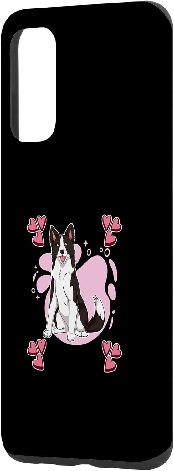 Funda para Galaxy S20 Border Collie para mujer, diseño de corazones y dibujos artísticos para niñas