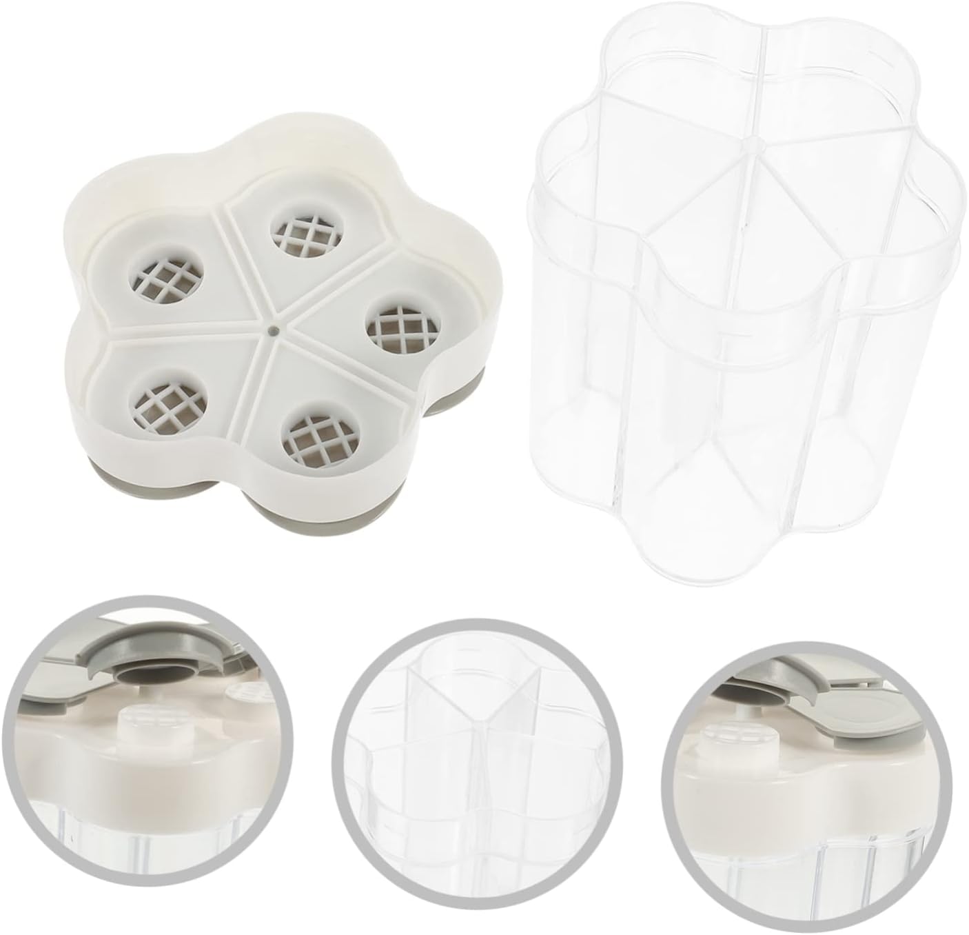 HOMSFOU 3pcs 5 5 en 1 botella de condimento recipientes de salsa dispensador de polvo especias asador botellas de plástico condimentos envase vacío
