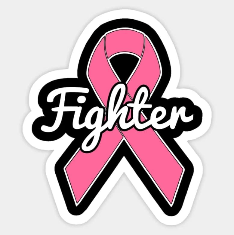 Calcomanía de vinilo rosa de concientización del cáncer de mama para automóvil, ventana, laptop, botella de agua de 5 pulgadas (6)