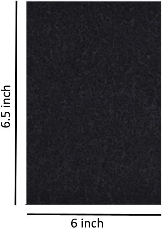 Paquete de 6 cajas de arena para gatos de carbón negro con filtro de repuesto con capucha para gatos, sartenes, filtros de olor de carbono (6.5 x 6