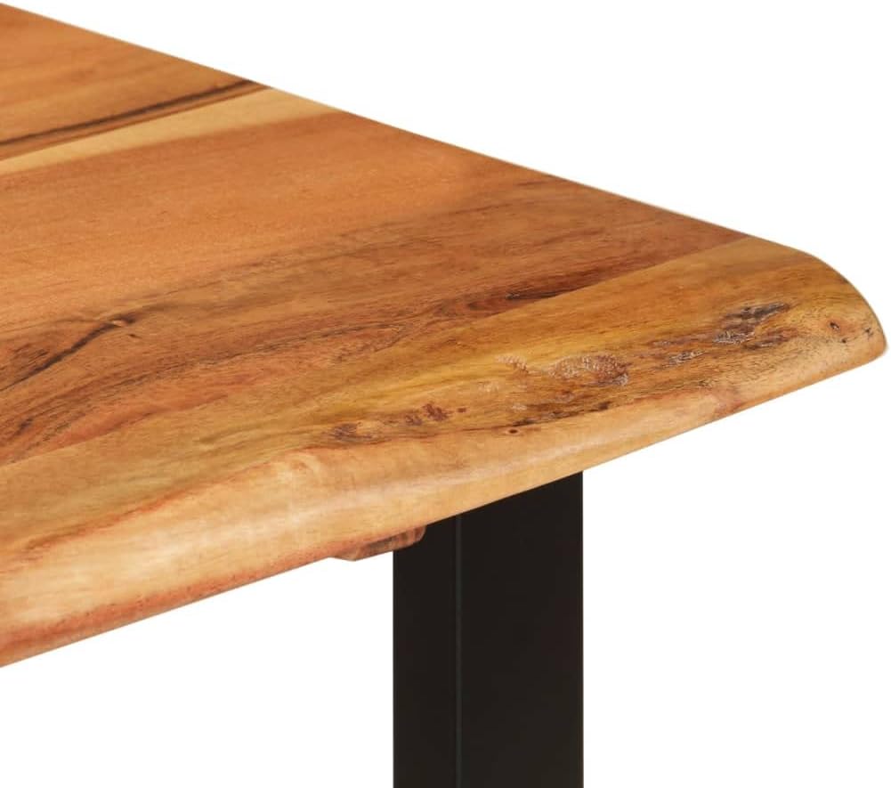 YPWRENH Mesa de cóctel decorativa de 43.3 x 19.7 x 29.9 pulgadas, madera maciza de acacia para comedor, cocina o sala de estar