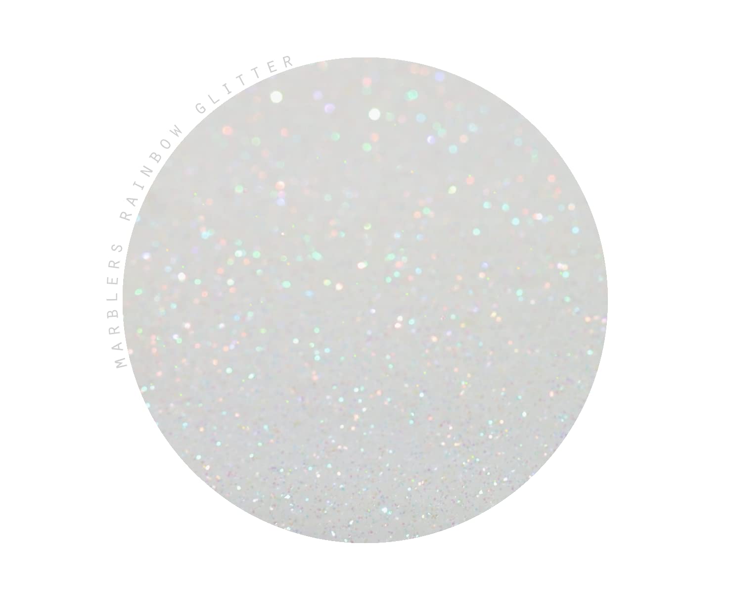 MARBLERS Purpurina holográfica para rostro y cuerpo blanco arcoíris 0.18 onzas (0.18 oz)  Gruesa  Picada  Escamas  No tóxica  Vegana  Libre de