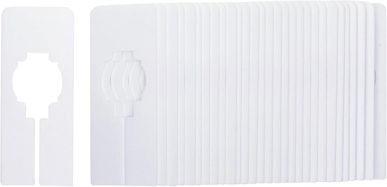 Juvale Paquete de 60 separadores de plástico para colgar ropa, etiquetas blancas en blanco para grandes almacenes, perchas separadoras de tamaño de