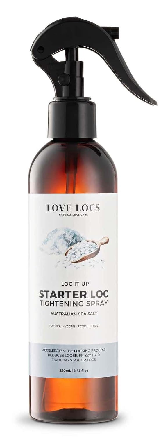 Starter Locs – Spray de apriete de sal marina para rastas, microlocs, gemelas y rastas con jugo de aloe vera y sandía, productos para el cabello