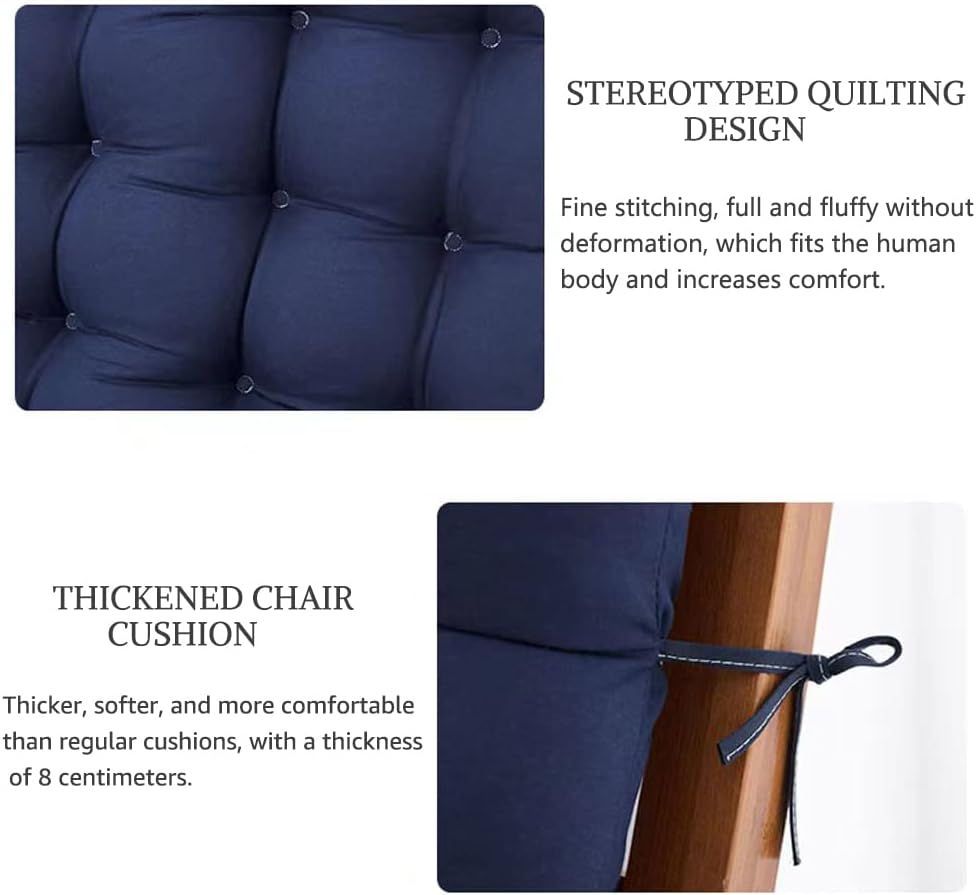 Cojín para silla mecedora de 62 pulgadas, para interiores y exteriores, cojín para silla mecedora reclinable, cojín acolchado grueso para tumbona,