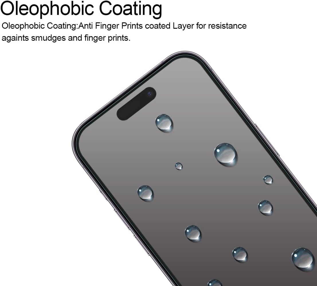Supershieldz Paquete de 2 protectores de pantalla antiespía diseñados para iPhone 15 (6.1 pulgadas), vidrio templado, antiarañazos, sin burbujas