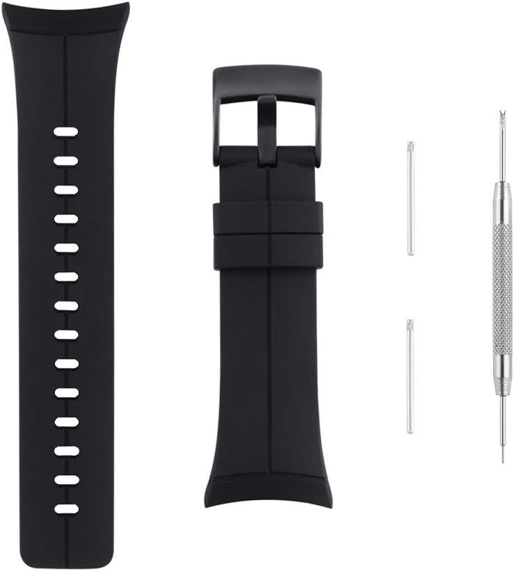 Correa de reloj compatible con Suunto Spartan Ultra HR, correa clásica de repuesto de goma suave para reloj inteligente Suunto Spartan Ultra HR