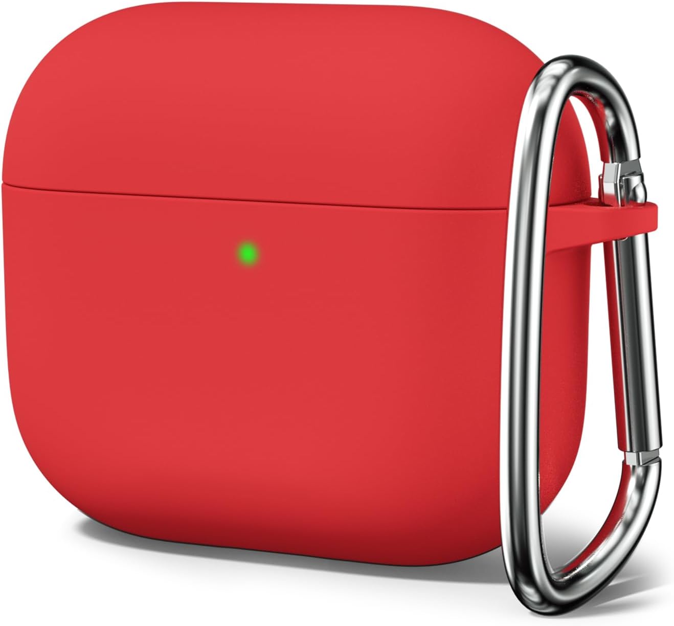 Oakxco Funda de silicona para Airpods de 3 generación 2021 con llavero, fina, delgada, suave, piel de poliuretano termoplástico de gel de goma,