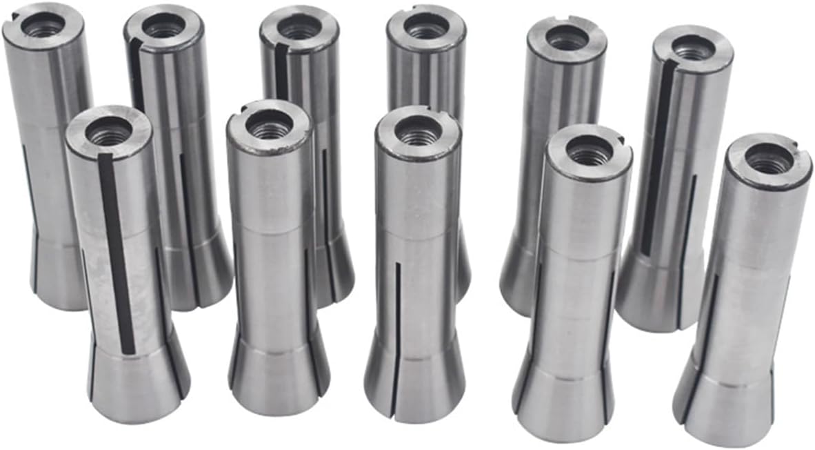 Findmall Juego de 11 pinzas de precisión R8 de 18 a 34 pulgadas, soporte para portabrocas de fresado, 716 pulgadas – 20 hilos de barra de tracción