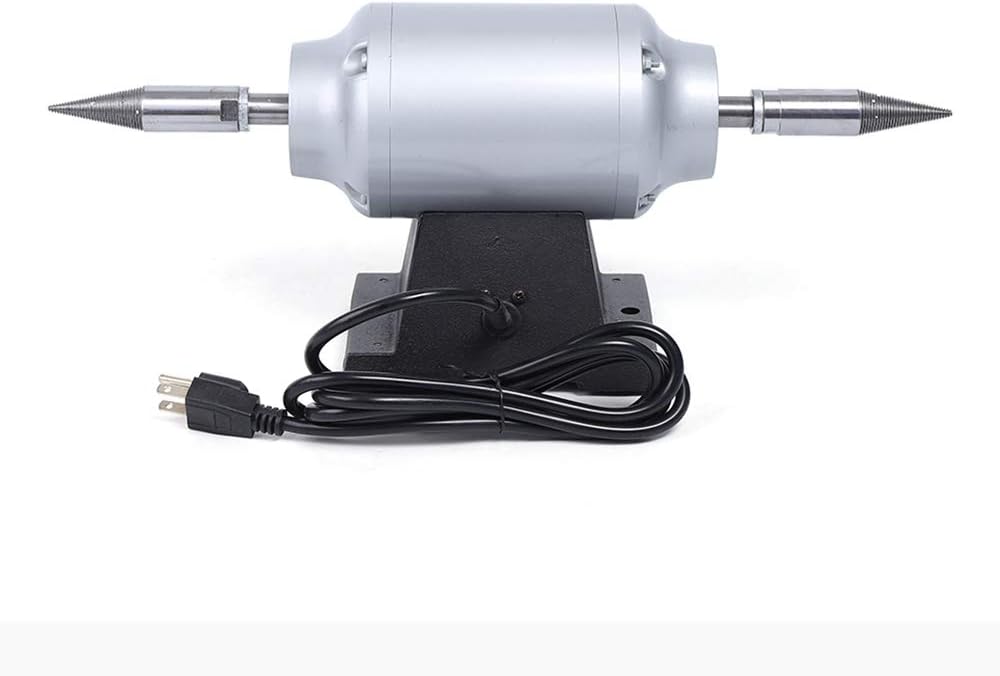 Pulidora de joyas de 550 W, pulidora de búfer de sobremesa, máquina pulidora de torno de banco, máquina pulidora para joyas, madera, plata, ámbar,