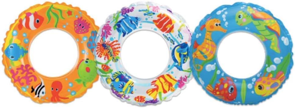 Intex 59242EP – Anillo de natación transparente de 24 pulgadas, varios colores