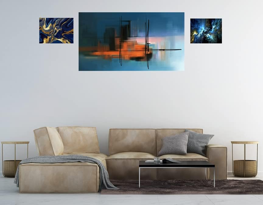 Galery 49 – Lienzo abstracto multicolor para pared, arte moderno y contemporáneo para decoración del hogar, lienzo decorativo moderno, para salas