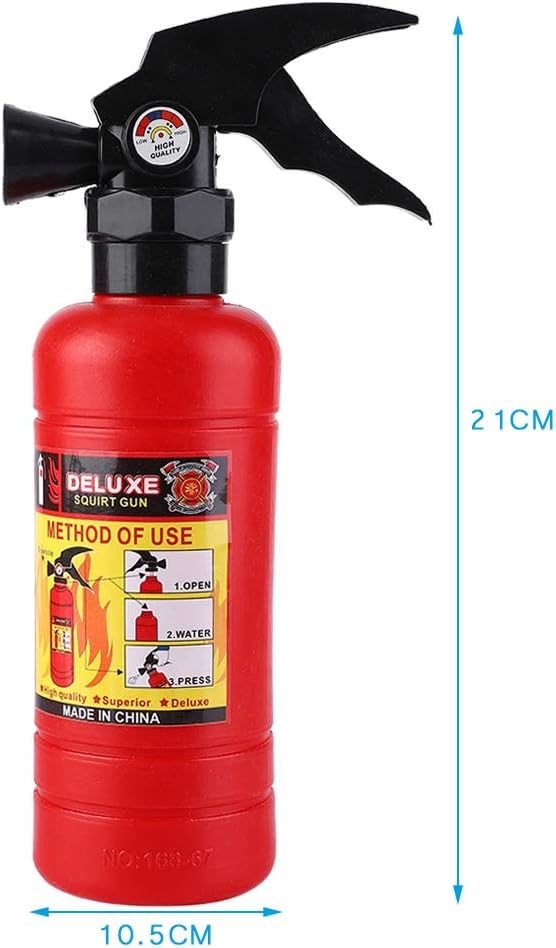 Accesorios de disfraz de bombero para juego de rol, 5 piezas de bombero para niños, kit de juguetes de cosplay – casco, extintor de incendios,
