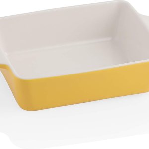 Sweejar Plato de cerámica para hornear, bandeja rectangular pequeña para hornear con asas dobles, 22 onzas para cocinar, brownie, cocina, 6.5 x 4.9 Sweejar Plato de cerámica para hornear, bandeja rectangular pequeña para hornear con asas dobles, 22 onzas para cocinar, brownie, cocina, 6.5 x 4.9