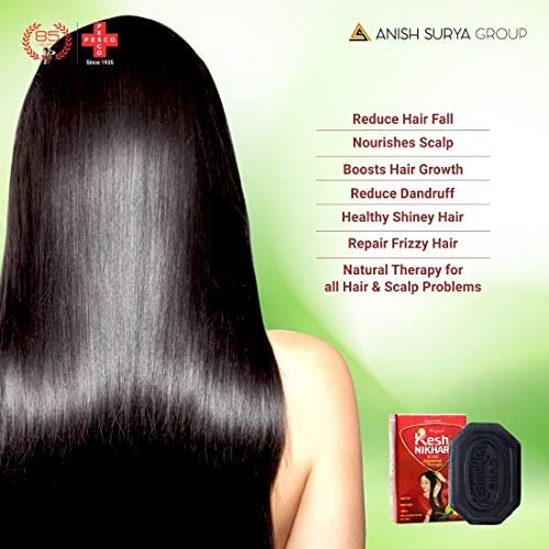 Kesh Nikhar – Jabón de fórmula avanzada, barra de champú sólido, jabón natural para el cuidado y limpieza del cabello, Amla, Reetha, Shikakai para