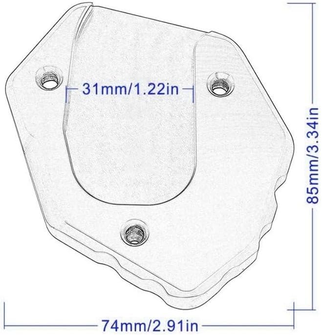 Motorcycle Side Stand pad Motorcycle Kickstand for Y&AMAHA MT-09 MT 09 MT09 Tracer XSR900 XSR 900 Tracer900gt CNC Motorcycle Side Stand Enlarge