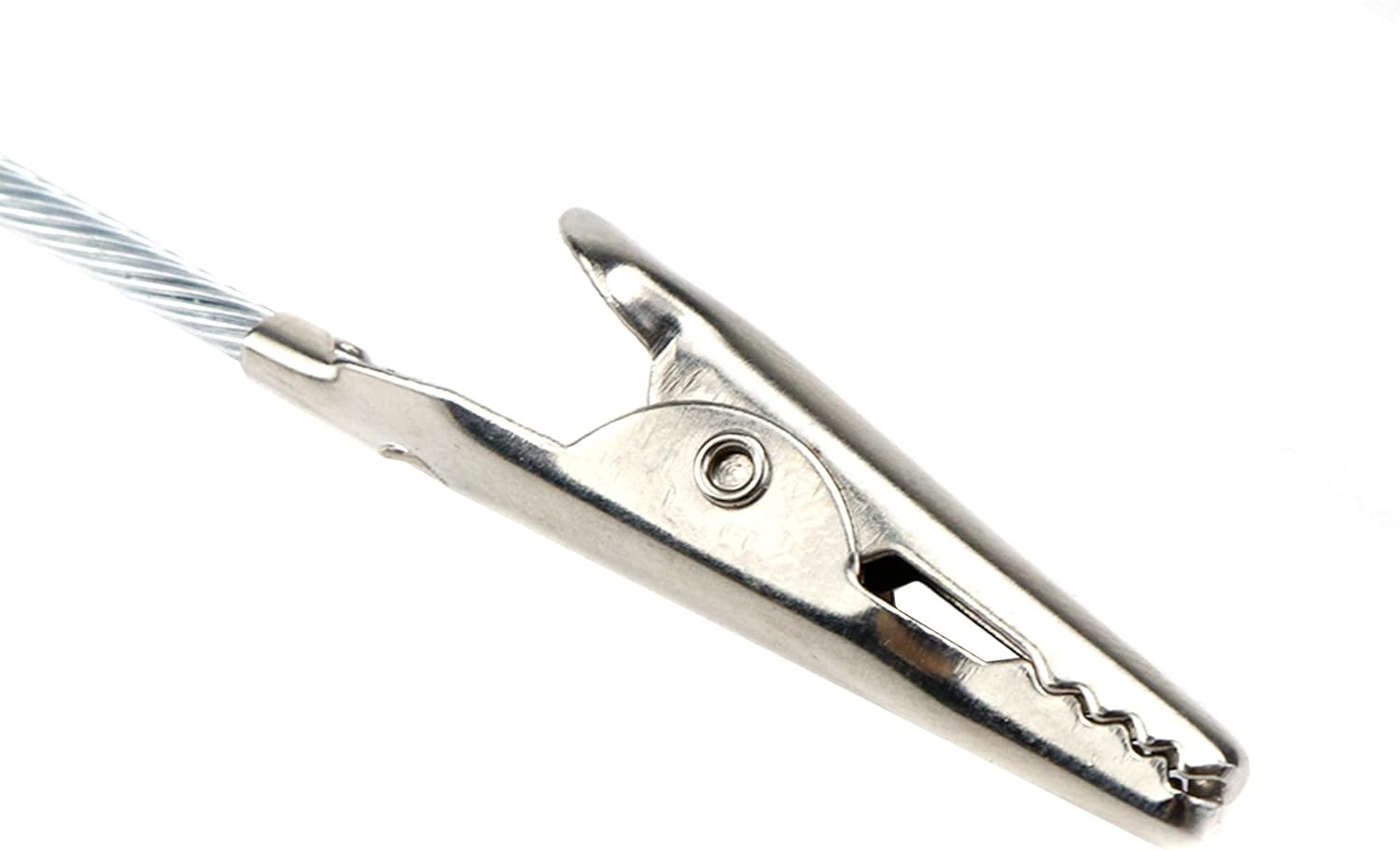 Clips de metal para notas de doble cabeza, clips de cocodrilo, clips de fotos, clips plateados para tarjetas de 4 pulgadas de largo, paquete de 30