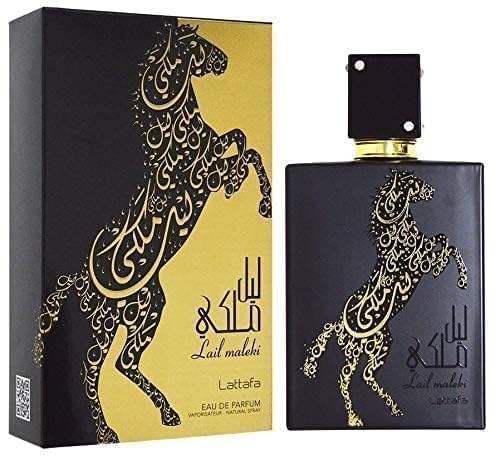 Lattafa Perfumes Lail Maleki para Eau de Parfum en espray unisex, 3.4 onzas