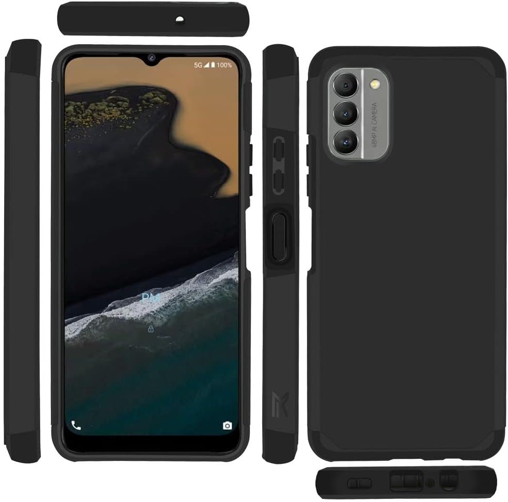 GB Slim Shockproof Hybrid Dual Layer Hard Protective Case + Tempered Glass Cover Compatible with Nokia G400 5G – American Soldiers