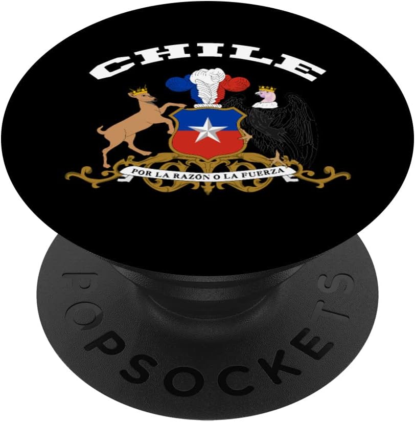 Chile Camiseta Escudo de armas Tee Flag souvenir Santiago PopSockets Intercambiable PopGrip