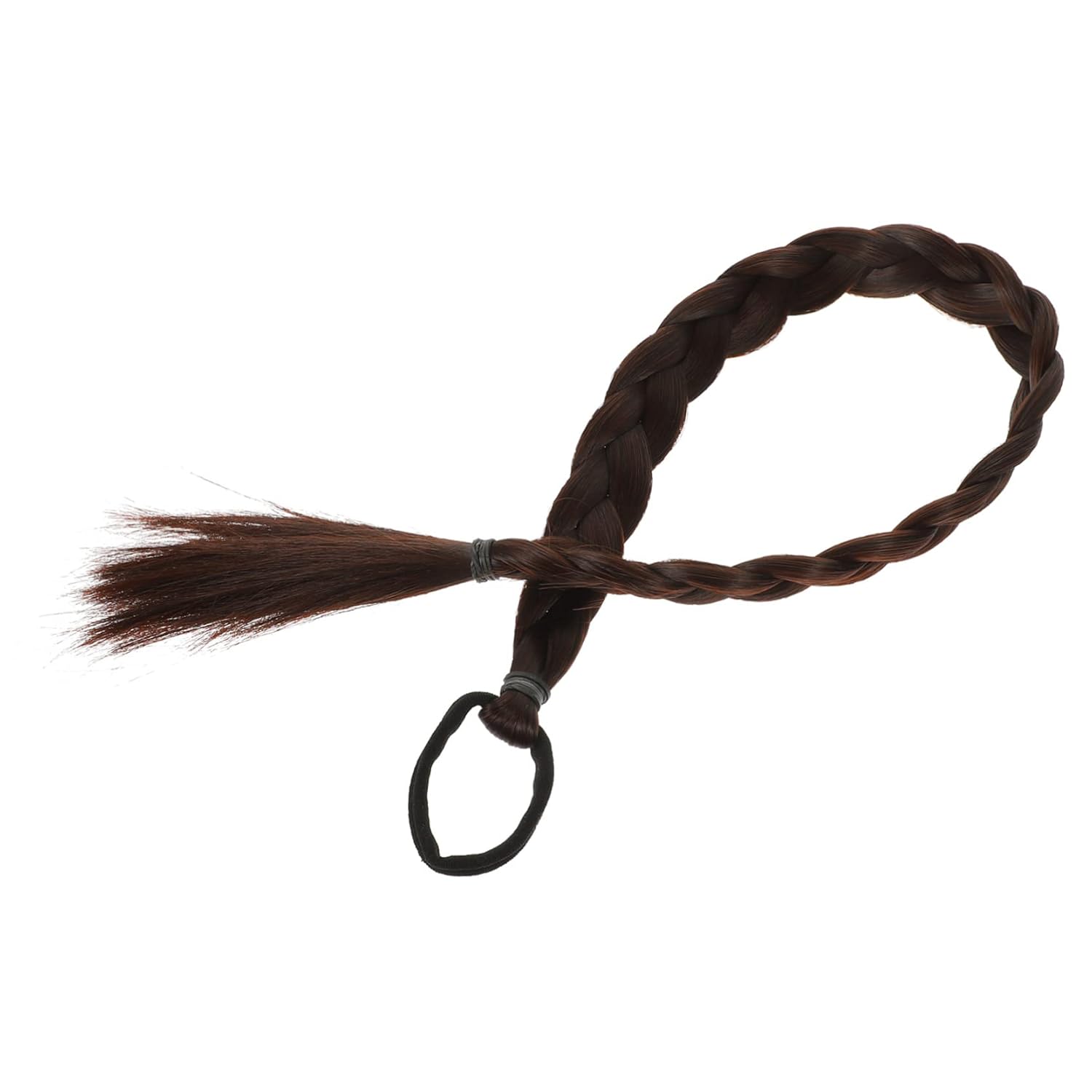 minkissy 5 piezas de cola de caballo falsa trenzada recta extensión de cola de caballo para mujeres, cola de caballo para mujeres negras, peluca de